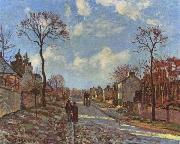 Camille Pissarro Strabe von Louveciennes oil painting on canvas